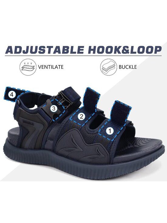 Men\'s Blue Orthopedic Recovery Plantar Fasciitis Open Toe Hiking Sandal Shoes main image 4